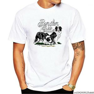 Camisetas para hombre 2022 Border Collie divertida camiseta interesante amante mascota perro Unisex tendencia de verano suave cuello redondo clásico Casual