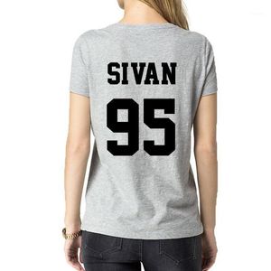 T-shirts pour hommes 2022 coton numéro imprimé femmes T-shirt été T-shirt décontracté motif multicolore haut pour femme hommes SIVAN 95 hauts à manches courtes