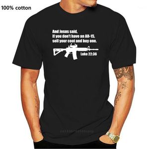 T-shirts pour hommes 2022 Jésus a dit Ar - 15 Chemise Luc 22 36 Verset de la Bible Été Manches courtes Coton Fashiont