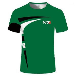 T-shirts pour hommes 2022 Mass Effect N7 Logo Imprimer Custom Made Spliced Man T-shirt à manches courtes Slim Confortable Casual Personnalité Hommes T-shirt