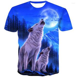 T-shirts pour hommes 2022 Menm and Women Couple Animal Print 3D T-shirt pour hommes Summer Street Short Sleeve Camiseta Round Neck Casual Tops Tees