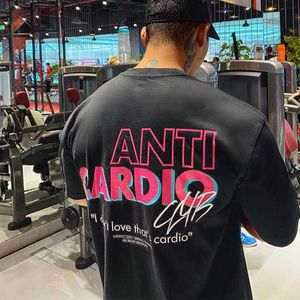 T-shirts pour hommes 2022 nouveaux hommes décontracté surdimensionné manches courtes coton t-shirt Gym Fitness mâle formation entraînement coton T-shirts haut nouveaux vêtements de mode T230605