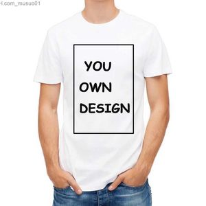 T-shirts pour hommes 2022 Traitement d'image Haute qualité Personnalisé Hommes T-shirt Imprimer votre propre design / QR Code / Photo Casual TshirtL2402