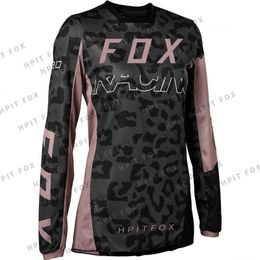 T-shirts pour hommes 2023 Cross Country Mountain Bike Jersey FEMMES Downhill Jersey Hpit Fox Dh BMX VTT Racing Motocross T-shirt Cycling Jersey Ladies