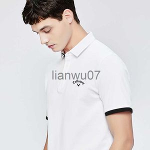 T-shirts pour hommes 2023 Chemises de golf de marque de luxe pour hommes Nouvelle mode Sports Polo à manches courtes QuickDrying Respirant Polos Casual Cool Tshirt J230705