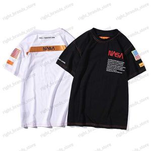 T-shirts pour hommes 2023 T-shirt d'été en coton Nasas T-shirts décontractés surdimensionnés Chemises Streetwear Hip Hop T-shirts Hommes Femmes Design Tops Vêtements T230519