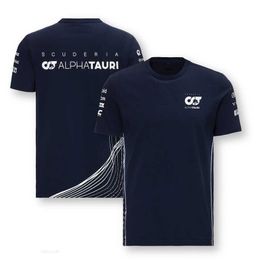 T-shirts pour hommes 2023 Scuderia Alpha Tauri Team T-shirt Formula One Team Uniform Racing Jersey F1 T-shirt MOTO T-shirt Cycling Shirt Chemise homme