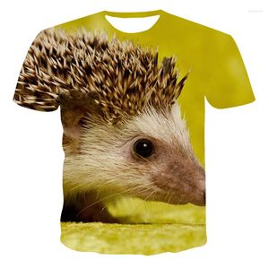 Camisetas de hombre 2023, camiseta de verano para hombre/mujer, camiseta de manga corta con estampado de erizo de animales en 3d