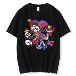 T-shirts masculins 2023 Summer Femmes The Amazing Digital Circus T-shirt Anime Imprimé court Slve T-shirt vintage harajuku graphique Y2K TOPS T240506