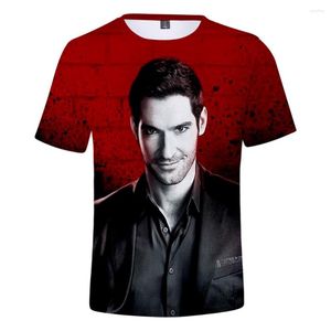 Camisetas de hombre 2023 TV Lucifer 3D camiseta hombres mujeres verano moda Morningstar manga corta camisa fresca Casual Tops