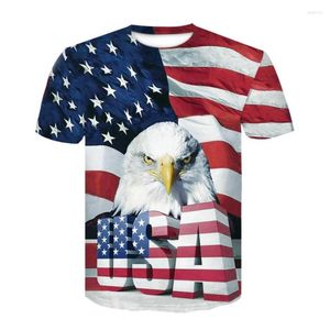 Camisetas para hombre 2023 camiseta con bandera de EE. UU. para hombre/mujer, camiseta Sexy 3d con estampado a rayas, camisetas de verano americanas