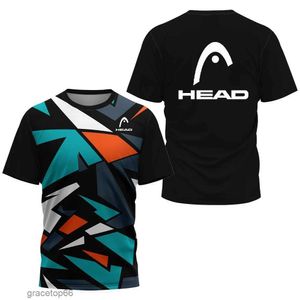 T-shirts hommes 2024 Nouveau T-shirt de sport pour hommes Loisirs d'été à manches courtes Tête Badminton Tennis de table Formation Respirant Séchage rapide Haut à col rond Ye7a