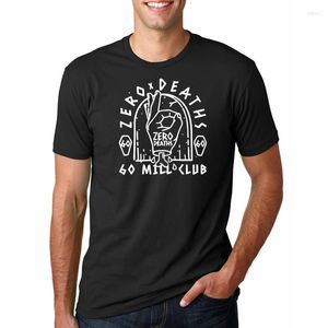 Camisetas para hombre 60 Mill Club Pewdie Pie Zero Deaths Shirt Cute Trendy novedad camiseta personaje ropa verano estilo marca