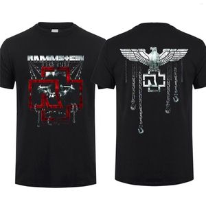 T-shirts pour hommes Amazing Tees Men Ramstein Tour 2023 Shirt Band North America Black Vintage Double-face Casual T-shirt surdimensionné