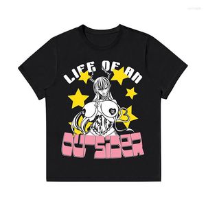 Camisetas de hombre, camiseta de algodón con estampado de mujer Sexy Retro americana, camiseta de manga corta para hombre, ropa gráfica de Hip Hop, Tops Y2K