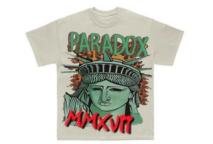 Camisetas para hombres American Retro Street Liberty Print Camiseta de manga corta Y2K Goth Harajuku Moda Pareja Casual Flojo Top de gran tamaño J240120