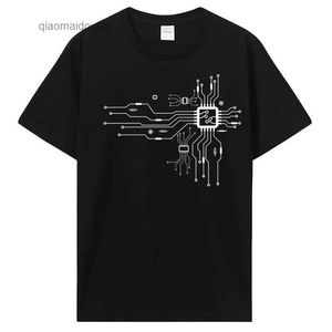 T-shirts masculins Processeur de processeur CPU de coeur anatomique PROGRAMMER PCB PCB T-shirt Electrical Electronic Engineer Circuit Graphic Tshirtl2404