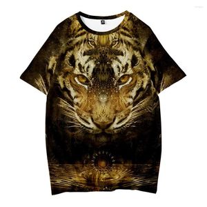T-shirts pour hommes Animal Tiger Face 3D Imprimer Enfants Chemise Garçons / Filles T-shirts occasionnels Streetwear Hip Hop T-shirt à manches courtes Cool Tops Enfants