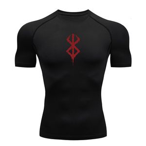 T-shirts pour hommes Anime Berserk Guts Chemise de compression pour hommes Fitness Sport Running Tight Gym T-shirts Athletic Quick Dry Tops Tee Summer 230714