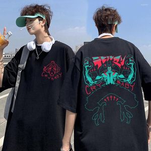 T-shirts pour hommes Anime Devilman Crybaby T-shirts imprimés double face Hommes Femmes Casual Coton Chemise surdimensionnée Harajuku Streetwear Cosplay Tees