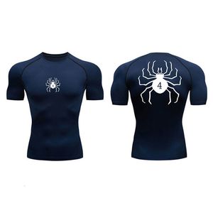 Camisetas para hombres Anime Hunter X Hunter Camiseta de compresión Secado rápido Correr Gimnasio Fitness Ropa deportiva ajustada Verano Transpirable Araña Manga corta 230823