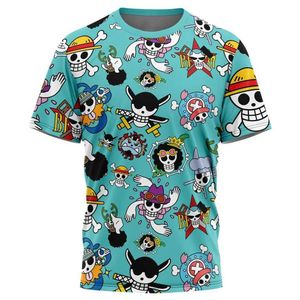 T-shirts masculins Anime One Piece singe D Luffy 3D Print T-shirt pour hommes Carton HARAJUKU T MANGA Japonais surdimensionné Boys Short Slve Tops T240425