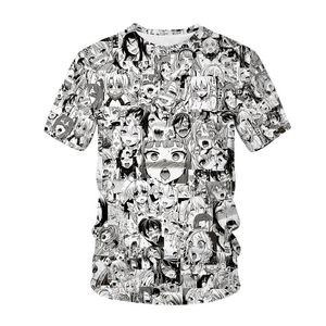 T-shirts pour hommes T-shirt Anime Impression 3D Hommes Femmes Streetwear Motif Hentai O-Neck Hip Hop T-shirt Harajuku Casual Tops Sexy Girl ClothingMen '