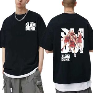 Camisetas de hombre Anime The First Slam Dunk Camiseta Unisex Japonés Slam Dunk Shohoku Basket Ball Team Camiseta Sakuragi Hanamichi Print Camiseta 022223H