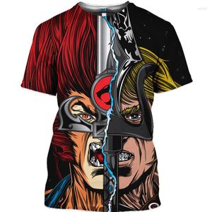 Camisetas para hombre, camisa con estampado 3D de Anime Thundercats, camisetas Kawaii para niños y hombres, camisetas para niñas, ropa para niños, camisetas de gran tamaño