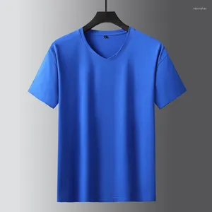 Camisetas para hombre, llegada a la moda, Suepr, camiseta grande de verano lisa con cuello en V, camiseta de manga corta de talla grande XL 2XL 3XL 4XL 5XL 6XL 7XL 8XL