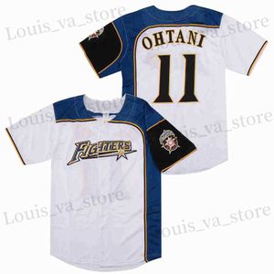 Camisetas masculinas Jersey de béisbol Jersey Fighters 11 16 Ohtani Jerseys cosiendo bordado de alta calidad deportes baratos al aire libre grn blanco 2023 mundial t240408