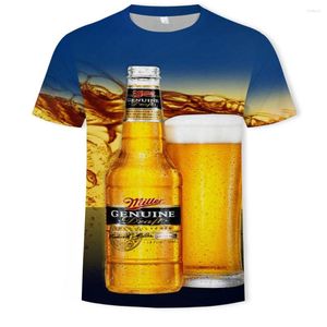 Hommes t-shirts bière impression 3D chemise femmes hommes drôle nouveauté fête à manches courtes hauts t-shirt vêtements surdimensionné T-shirt en gros