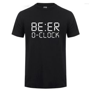 Camisetas de hombre BEER O'CLOCK Drinking Party Broma Camiseta Regalo de cumpleaños divertido para hombres Papá Padre Papa Esposo O Cuello Camisa de manga corta de algodón