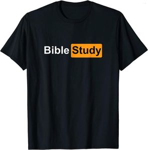 T-shirts pour hommes Bible Study Hub Logo drôle sarcastique adulte humour T-shirt hommes été à manches courtes T-shirts décontractés coton noir T-shirts hauts