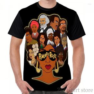 T-shirts pour hommes Histoire noire J'aime mes racines puissantes T-shirt graphique Men Shirt Funny All Over Print Femmes Sorc