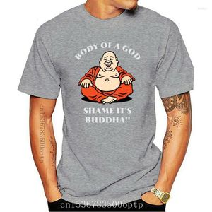Camisetas para hombre Body Of A God Shame It'S Buddha, camiseta divertida para hombre, camiseta de Humor gordo con sobrepeso para jóvenes de mediana edad