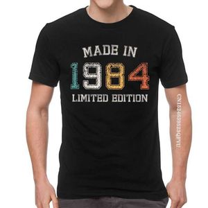 Camisetas para hombre Nacido en 1984, camisetas para hombre, ropa de calle, camisetas hechas en 1984, año de nacimiento, EMO, camiseta para hombre, camisetas de algodón de gran tamaño, ropa 022223H