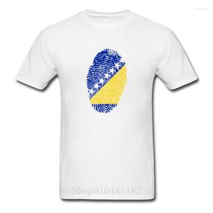 T-shirts pour hommes Bosnie et H. Drapeau T-shirt à empreintes digitales Hommes Groupes Chemise T-shirt personnalisé Noir Jaune Bleu Tee Rayé Vêtements Étoiles Tops