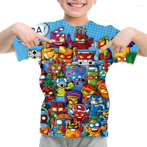Camisetas para hombre, camisetas de verano para niños, camisetas Super Zings 3D, camisetas para bebés, camisetas informales para niños y niñas, camisetas de manga corta de algodón para niños Superzings
