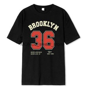 Camisetas para hombres Brooklyn 36 Carta de arte Diseño retro Caricomontaje Impresión de la ropa Masmonía transpirable Camisetas sueltas algodón informal Sleeveh24129