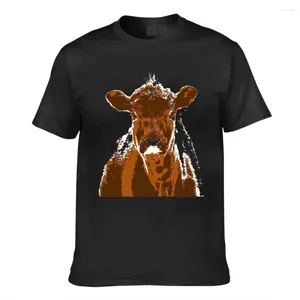 T-shirts pour hommes marron vache ferme Animal imprimé été hommes chemise femmes hauts à la mode T-shirts femme décontracté T-shirts