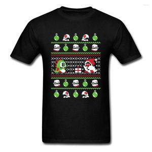 Camisetas para hombre, camiseta con adorno de burbuja, camisa navideña para hombre, Camiseta de algodón, suéter con patrón, camisetas, ropa de juego, regalo de Navidad de los años 80