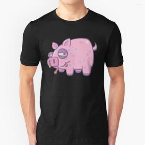 Hommes t-shirts dessin animé grippe porcine cochon tendance T-Shirt hommes été haute qualité couverture en coton Mucus Clip Art rhume maladie