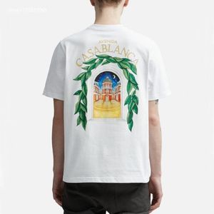 T-shirts pour hommes Casablanca Porte du temps et de l'espace T-shirt de rue imprimé Top CASA Mode décontractée T-shirt à manches courtes confortable 230411