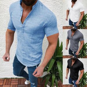 Camisetas para hombres Camiseta de lino de algodón casual Copas sueltas TEE de manga corta Summer de alta calidad Ropa ovesizada