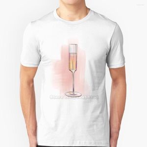 Camisetas de hombre copa de champán No 4 camiseta de manga corta verano hombres ropa de calle camisa celebrar bebida burbujeante Prosecco vino rosa