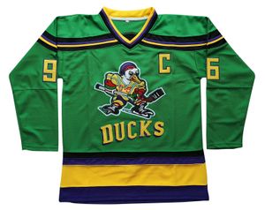 Camisetas para hombre Charlie Conway Mighty Ducks Jersey 96 Película para hombre Hockey sobre hielo 99 Adam Banks Suéter deportivo Letras cosidas Números S XXXL 231130