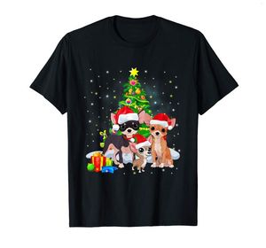 Camisetas de hombre Chihuahua Árbol de Navidad Regalo de Navidad para amantes de los perros Camiseta-Camiseta de hombre-Negro