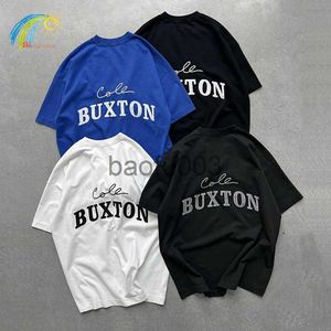 Camisetas para hombres Parche con eslogan clásico Bordado Cole Buxton Camiseta Hombre Mujer 1 1 Mejor calidad Royal Blue Brown Black White CB Tee Top Tag J230807