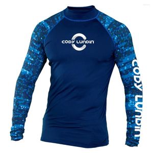 T-shirts pour hommes Cody Lundin Chemise à manches longues UPF 50 Protection UV Sweat-shirt de protection solaire pour la randonnée en cours d'exécution d'entraînement de natation Surf Rash Gaurd